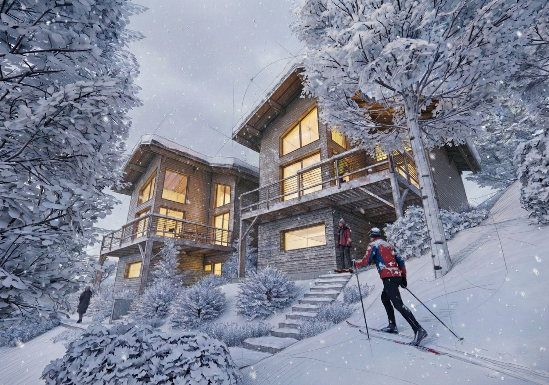 Ocube architecture conçoit des chalets de montagne en Savoie