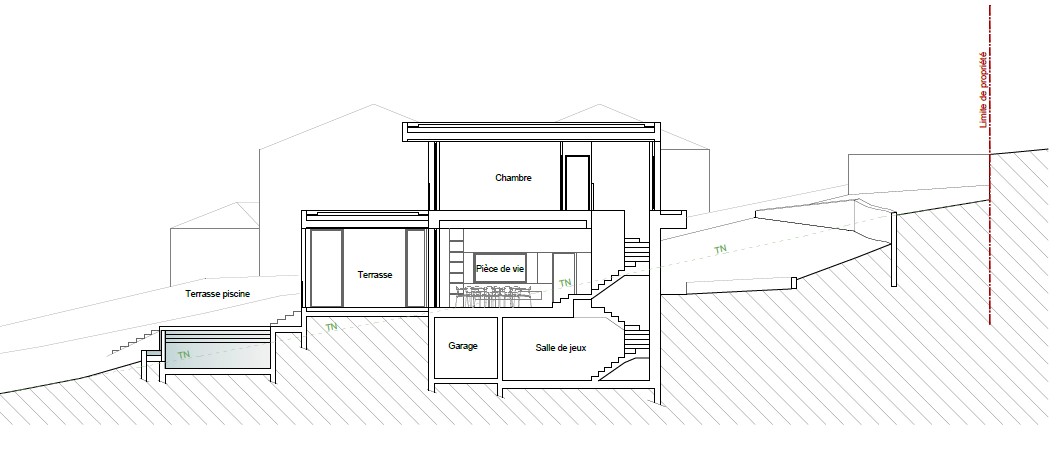 Coupe villa contemporaine luxe pays ozon