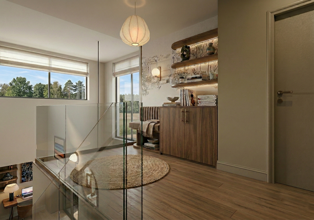 etage villa contemporaine ouest lyonnais