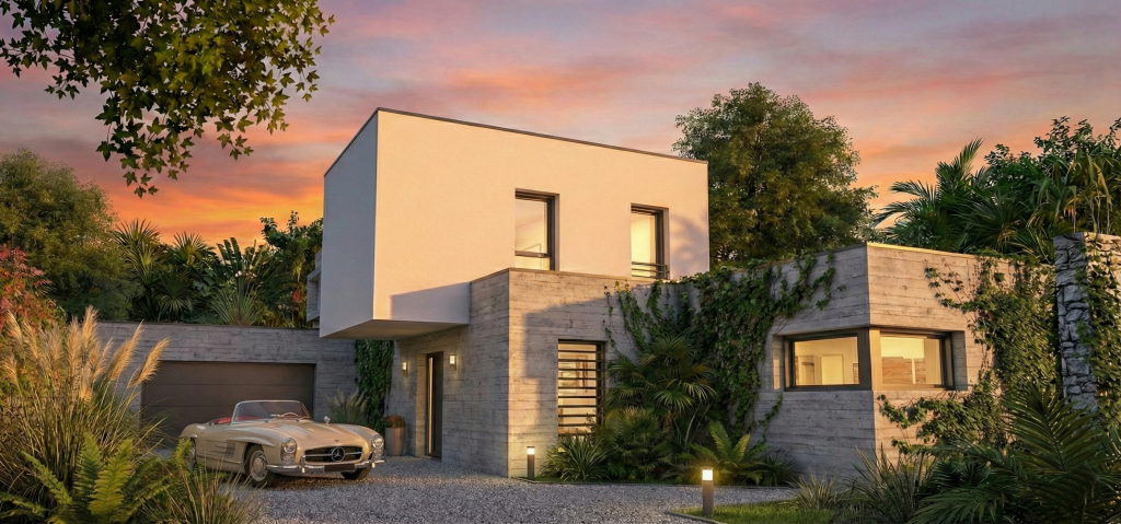 villa luxe basse consommation ocube architecture