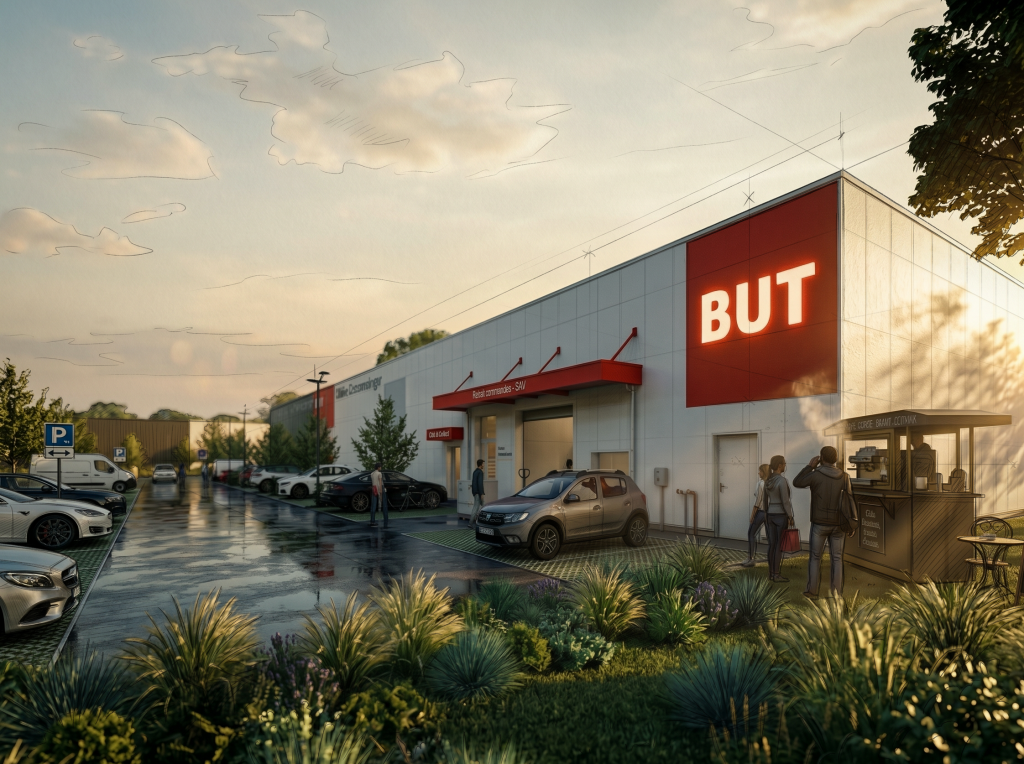 enseigne commerciale BUT Isere ocube architecture