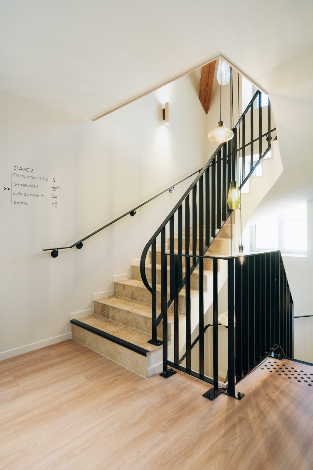 escalier cabinet medical lyon ocube architecture