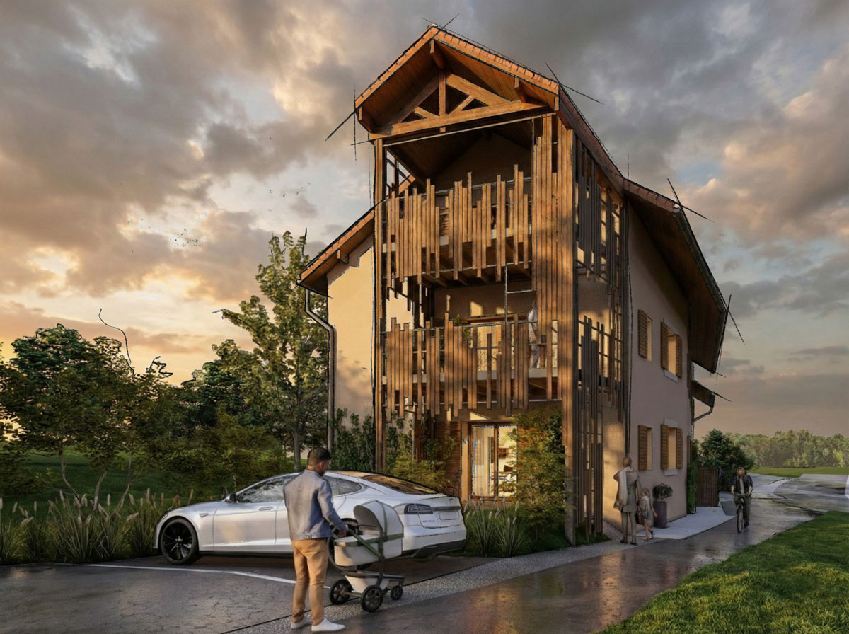 grange transformée en logements en Haute-Savoie